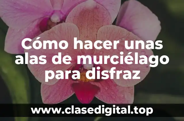 Cómo hacer unas alas de murciélago para disfraz