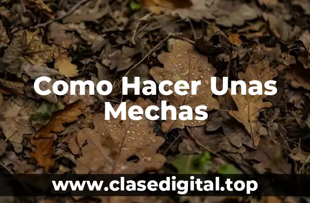 Qué son las Mechas y para Qué Sirven