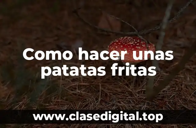 Como hacer unas patatas fritas
