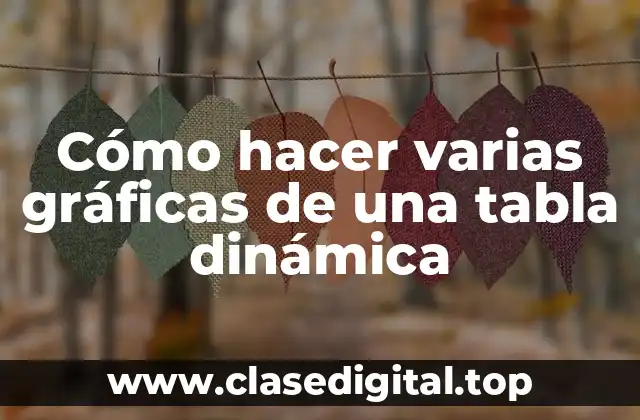 ¿Qué es una tabla dinámica y cómo se utiliza para crear gráficas?