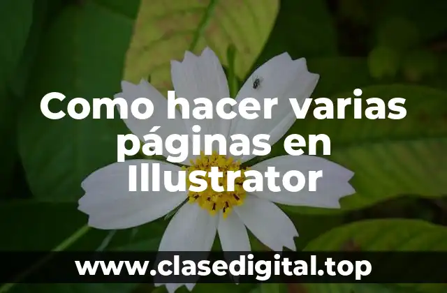 Como hacer varias páginas en Illustrator
