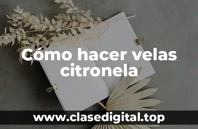 Cómo hacer velas citronela