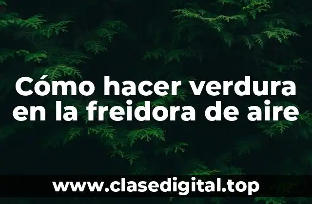 Cómo hacer verdura en la freidora de aire: concepto y beneficios