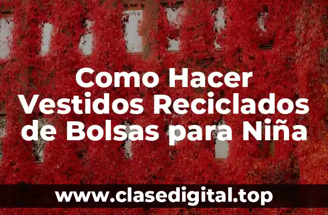 Como Hacer Vestidos Reciclados de Bolsas para Niña