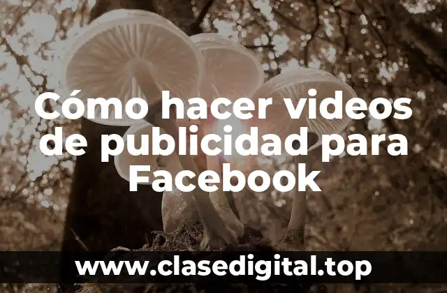 Cómo hacer videos de publicidad para Facebook