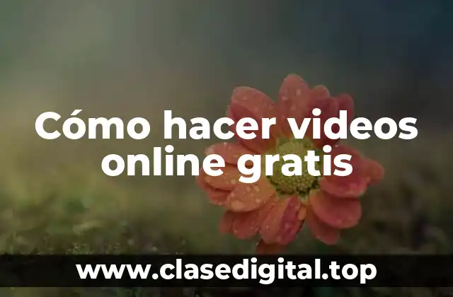 Cómo hacer videos online gratis