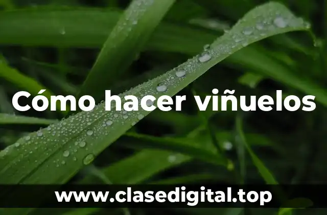 Cómo hacer viñuelos