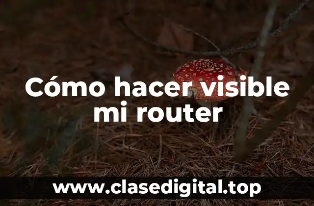 Cómo hacer visible mi router