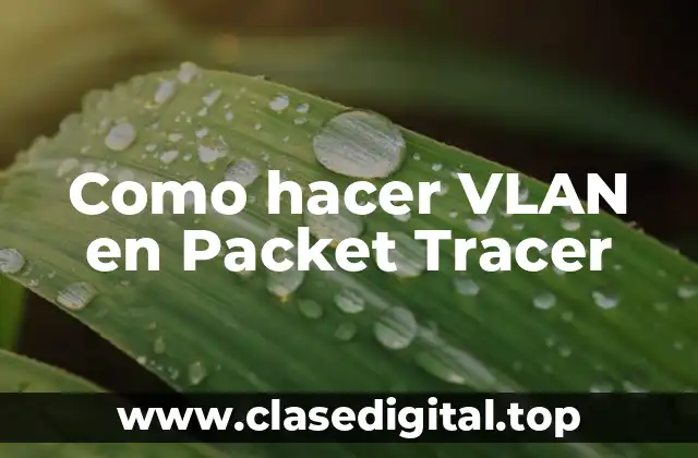 Como hacer VLAN en Packet Tracer