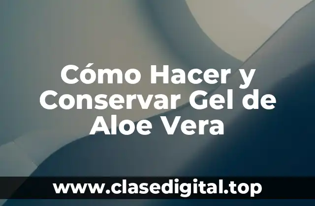 ¿Qué es el Gel de Aloe Vera y para Qué Sirve?