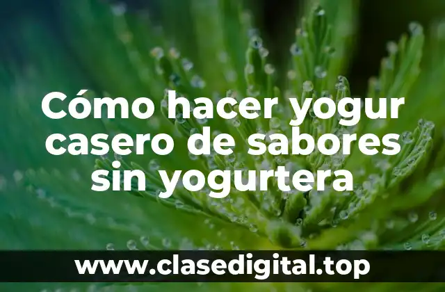 Cómo hacer yogur casero de sabores sin yogurtera