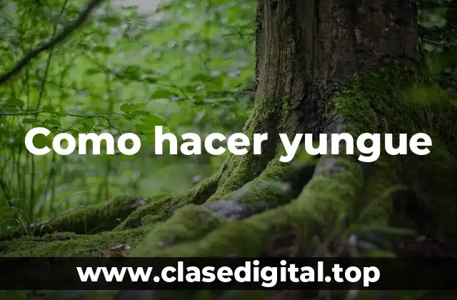 Como hacer yungue