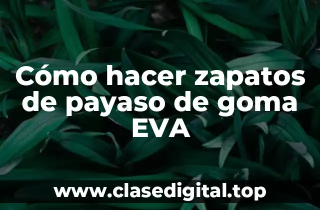 Cómo hacer zapatos de payaso de goma EVA