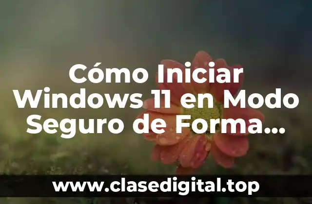 Cómo Iniciar Windows 11 en Modo Seguro de Forma Segura y Rápida