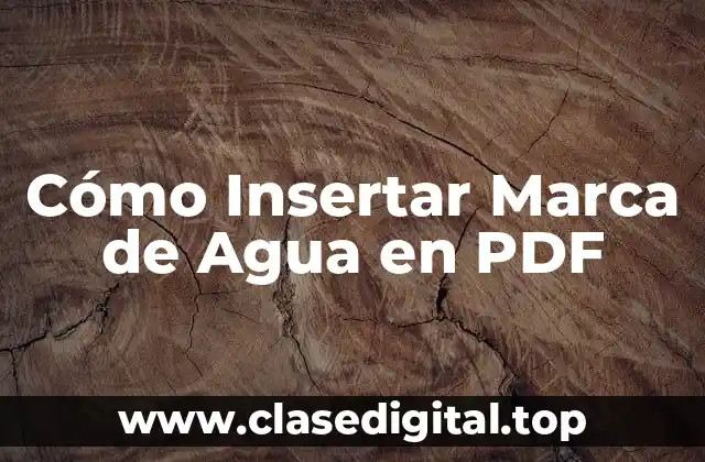 Cómo Insertar Marca de Agua en PDF