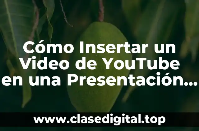 Cómo Insertar un Video de YouTube en una Presentación de PowerPoint