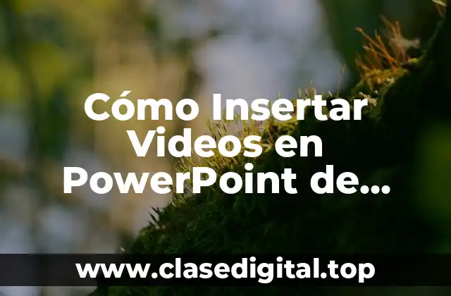 Cómo Insertar Videos en PowerPoint de Forma Sencilla y Efectiva