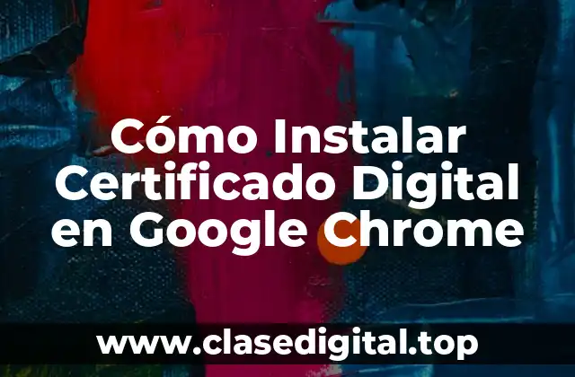 Cómo Instalar Certificado Digital en Google Chrome
