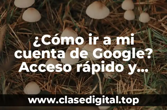 ¿Cómo ir a mi cuenta de Google? Acceso rápido y seguro a tu cuenta de Google