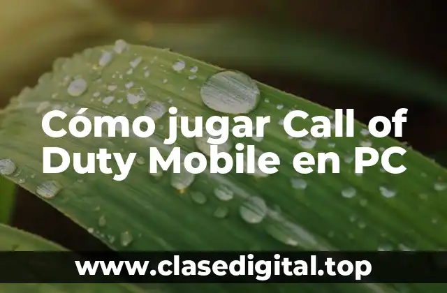 Cómo jugar Call of Duty Mobile en PC