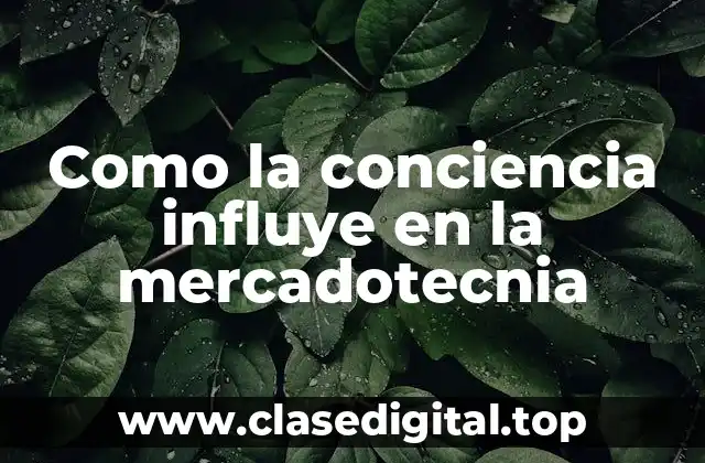Como la conciencia influye en la mercadotecnia