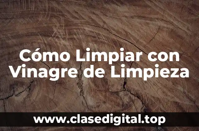 Cómo Limpiar con Vinagre de Limpieza