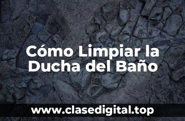 ¿Por qué es Importante Limpiar la Ducha del Baño Regularmente?
