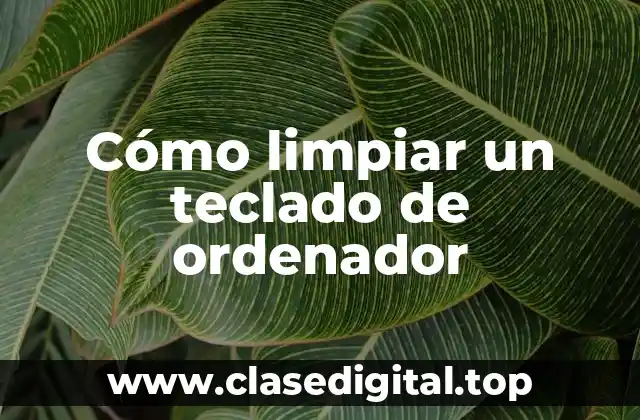 Cómo limpiar un teclado de ordenador