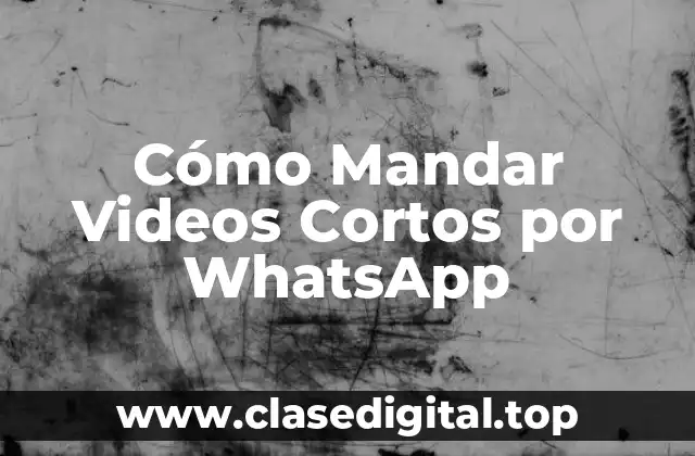 Cómo Mandar Videos Cortos por WhatsApp