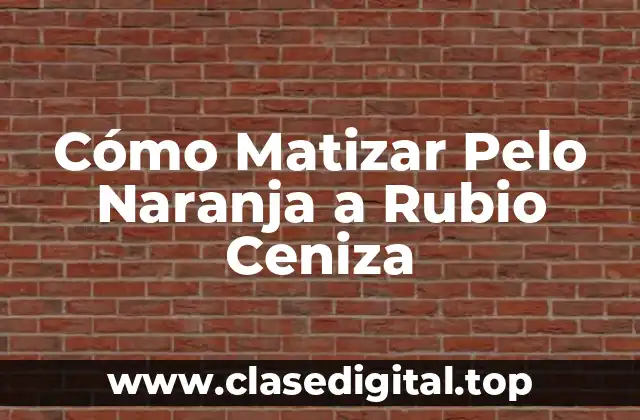 Cómo Matizar Pelo Naranja a Rubio Ceniza