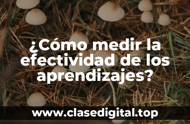¿Cómo medir la efectividad de los aprendizajes?
