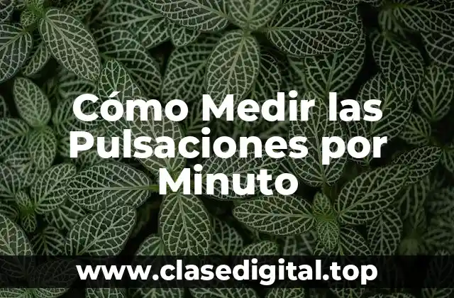 Cómo Medir las Pulsaciones por Minuto
