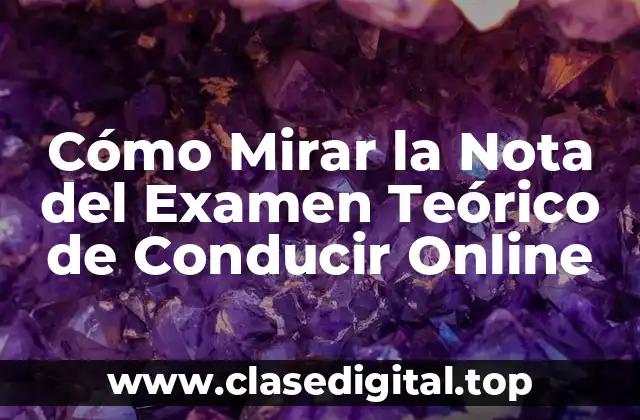 ¿Qué es el Examen Teórico de Conducir?
