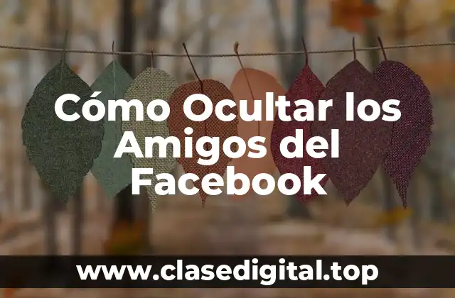 ¿Por qué Ocultar los Amigos del Facebook es Importante?