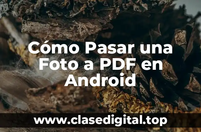 Cómo Pasar una Foto a PDF en Android