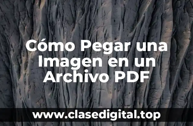 Cómo Pegar una Imagen en un Archivo PDF