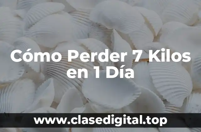 Cómo Perder 7 Kilos en 1 Día