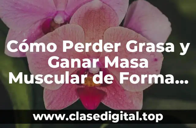 Cómo Perder Grasa y Ganar Masa Muscular de Forma Saludable