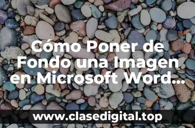 ¿Por qué es Importante Poner de Fondo una Imagen en Microsoft Word?