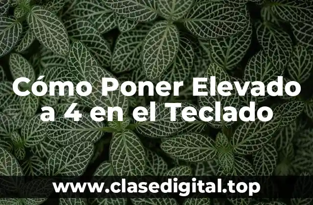 Cómo Poner Elevado a 4 en el Teclado