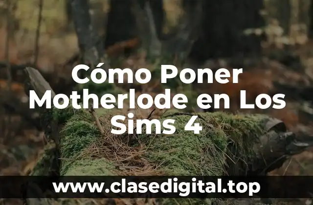 Cómo Poner Motherlode en Los Sims 4