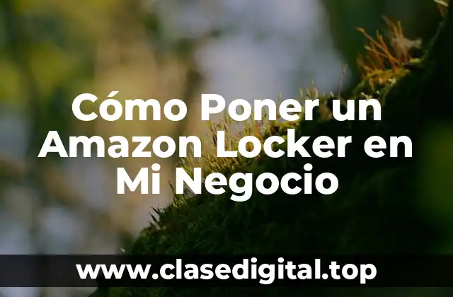 Cómo Poner un Amazon Locker en Mi Negocio