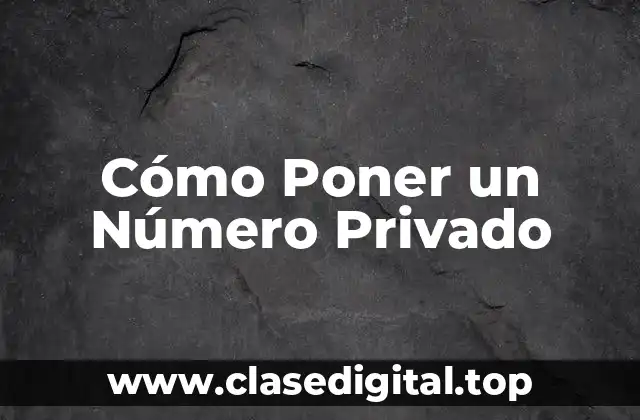 ¿Qué es un Número Privado y por qué es Importante?