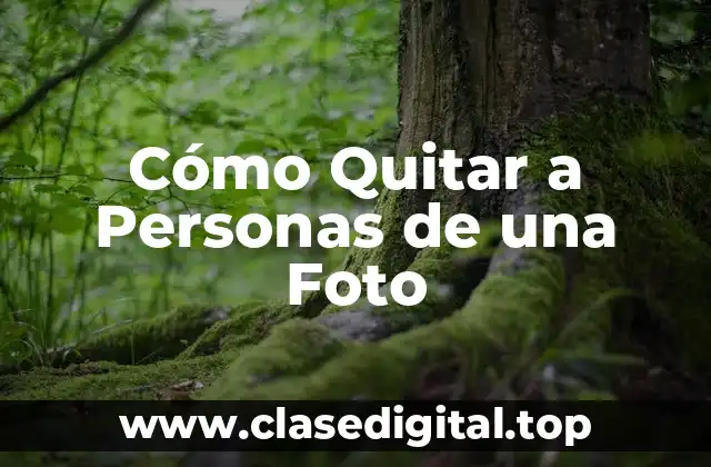 Cómo Quitar a Personas de una Foto