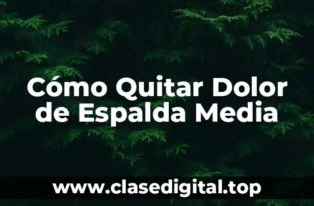 Causas del Dolor de Espalda Media