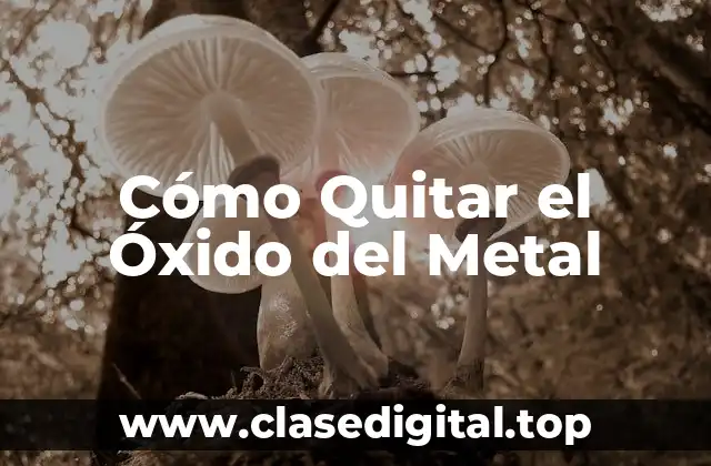 Cómo Quitar el Óxido del Metal