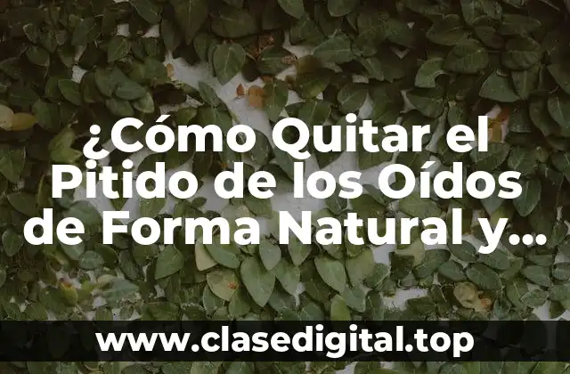 Causas del Pitido en los Oídos