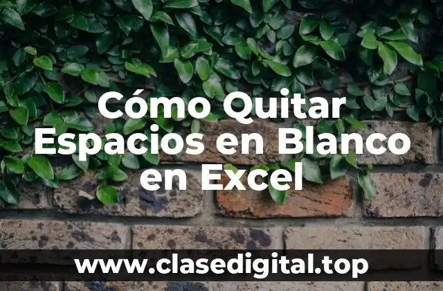 ¿Por qué son importantes los espacios en blanco en Excel?