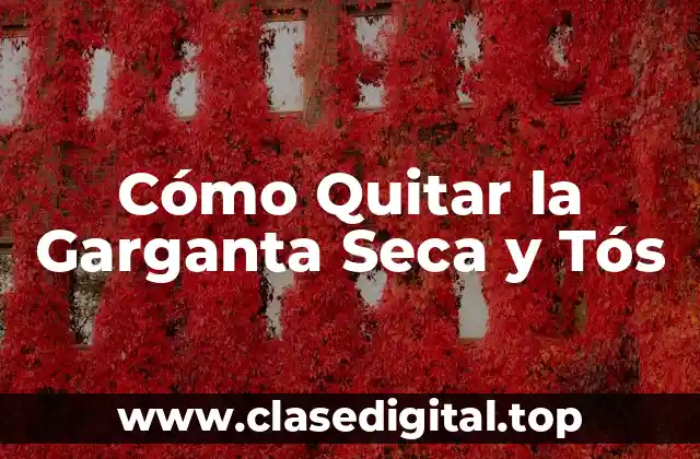 Cómo Quitar la Garganta Seca y Tós