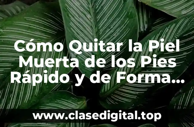 Causas de la Piel Muerta en los Pies